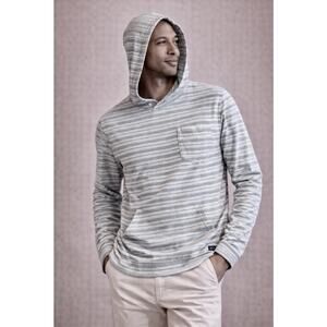 Johnnie O Winfrey Hoodie Striped Lightweight Men’s Size 2XL Blue JMKO2150